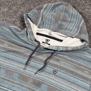 Vissla Hoodie Boho Aztec Men's Size Large Multicolors Stripe Pullover